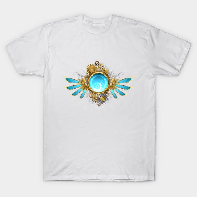 Glass mechanical wings (without shadow) Steampunk wings T-Shirt by Blackmoon9